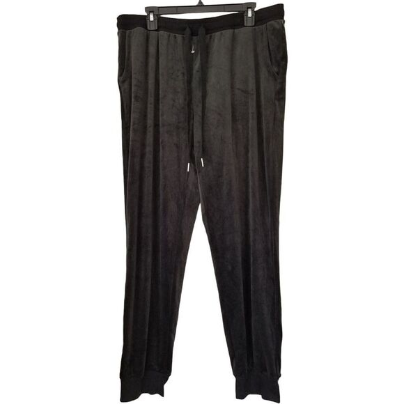 Alfani Intimates Velour Jogger Pajama Pants Womens‎ Size Medium Black NWOT - Picture 1 of 5